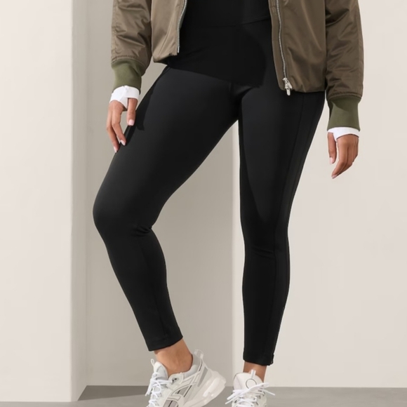 Athleta Delancy Skline Navy tight/leggings with Zips at ankles. - Picture 2 of 7